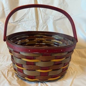 Longaberger 2011 Crimson Hill Oval Basket & Protector
